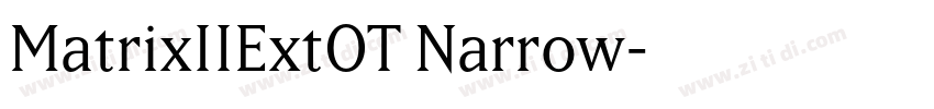 MatrixIIExtOT Narrow字体转换